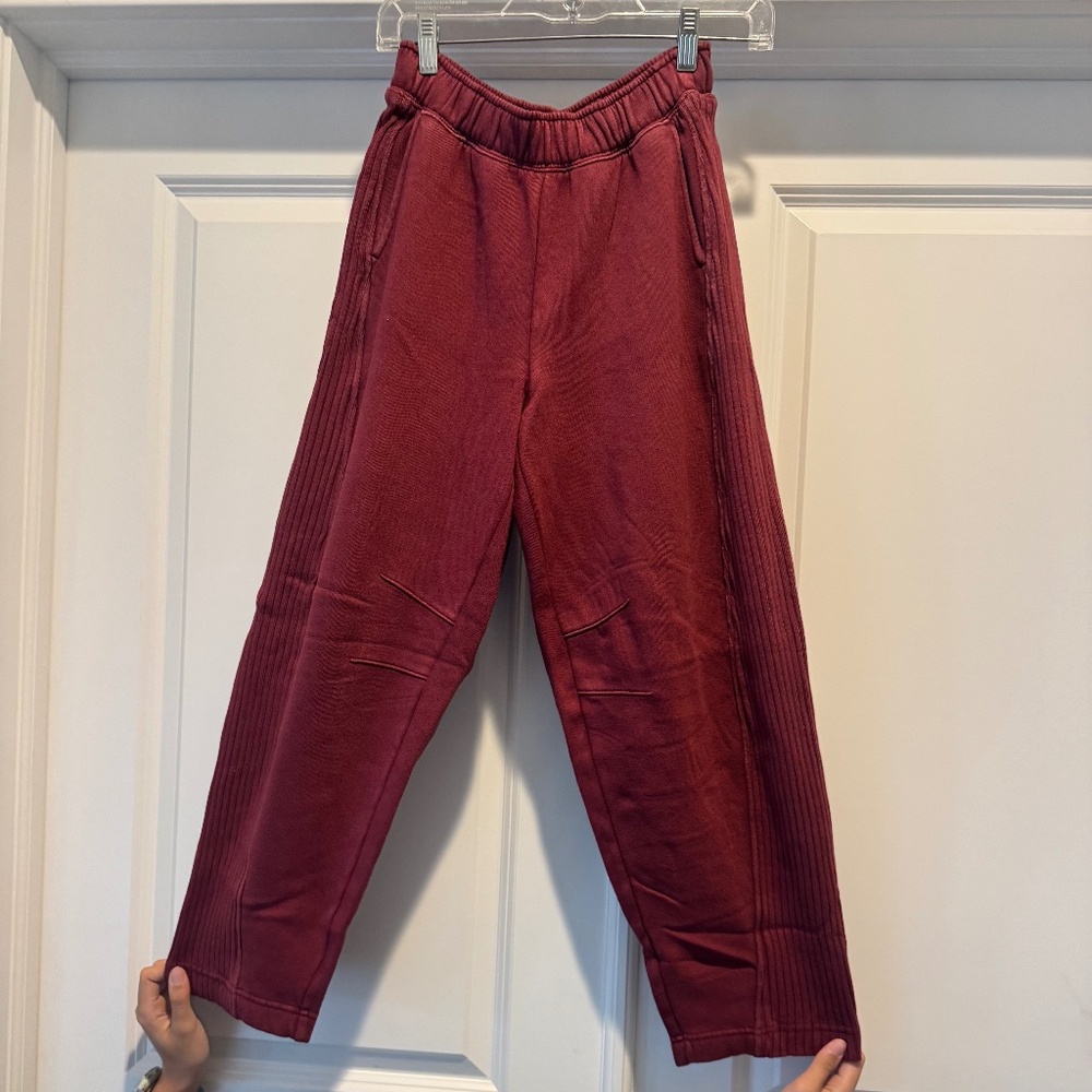 Aerie “Oh Snap!” Barrel Sweatpants- Deep Cherry
